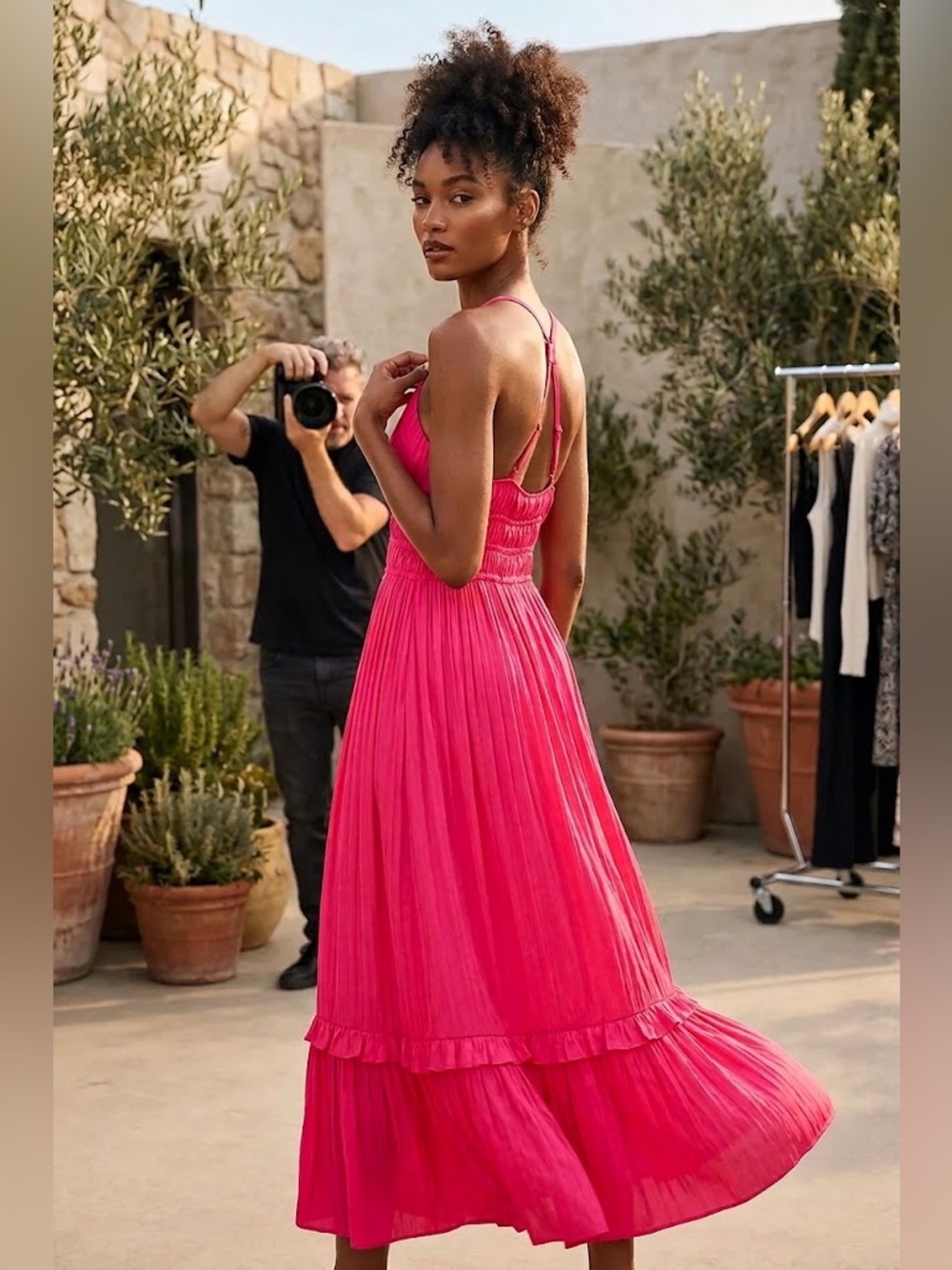 Anthropologie Maeve Aleda Maxi Dress Coral